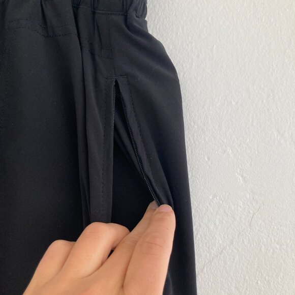 Athleta Savannah Skirt Black Midi Travel Walking Exercise Minimalist Size Large - Picture 4 of 11